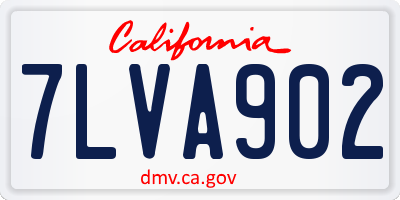 CA license plate 7LVA902