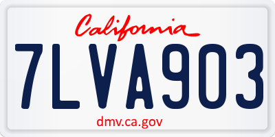 CA license plate 7LVA903