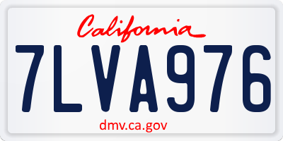 CA license plate 7LVA976