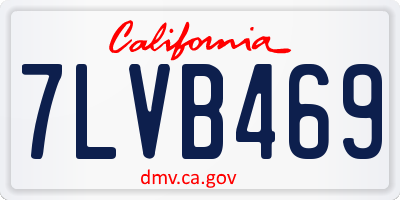 CA license plate 7LVB469