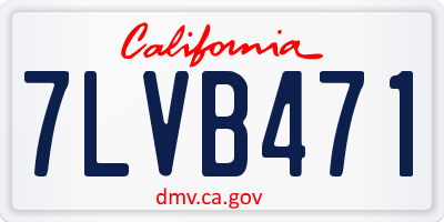 CA license plate 7LVB471