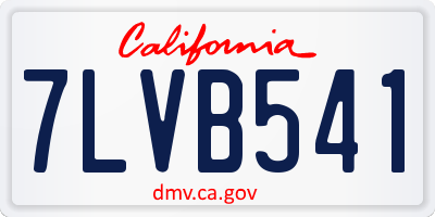 CA license plate 7LVB541