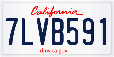 CA license plate 7LVB591