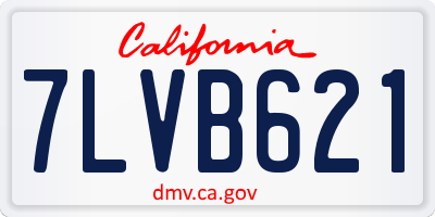 CA license plate 7LVB621