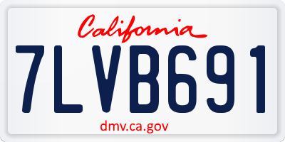 CA license plate 7LVB691