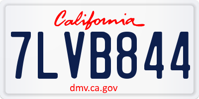 CA license plate 7LVB844