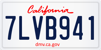 CA license plate 7LVB941