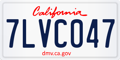 CA license plate 7LVC047