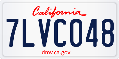 CA license plate 7LVC048
