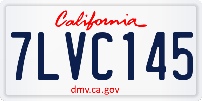 CA license plate 7LVC145