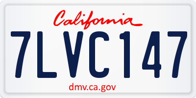 CA license plate 7LVC147