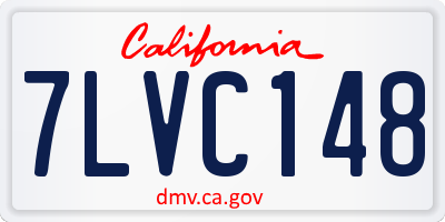 CA license plate 7LVC148