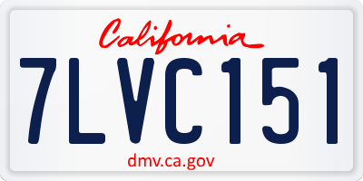 CA license plate 7LVC151