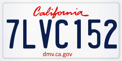 CA license plate 7LVC152