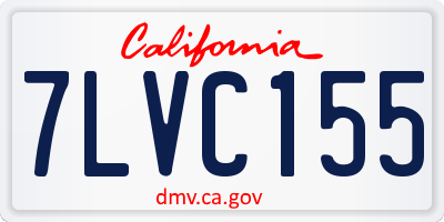 CA license plate 7LVC155