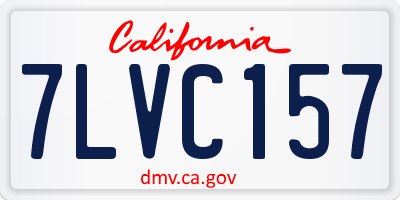 CA license plate 7LVC157