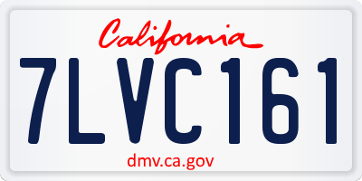 CA license plate 7LVC161