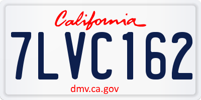 CA license plate 7LVC162