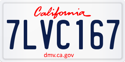 CA license plate 7LVC167