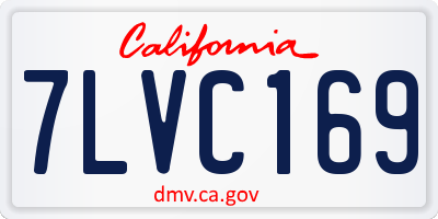 CA license plate 7LVC169