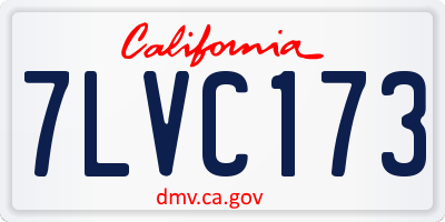 CA license plate 7LVC173