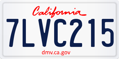 CA license plate 7LVC215