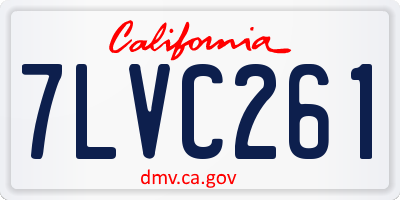 CA license plate 7LVC261