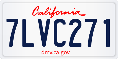 CA license plate 7LVC271
