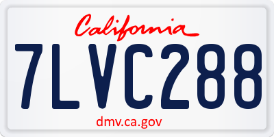 CA license plate 7LVC288