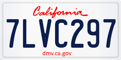 CA license plate 7LVC297