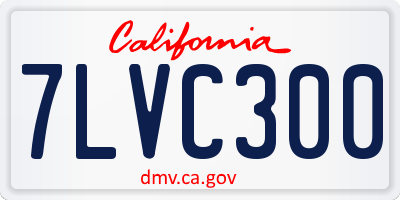 CA license plate 7LVC300