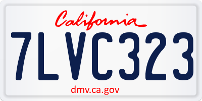 CA license plate 7LVC323