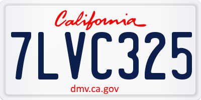 CA license plate 7LVC325