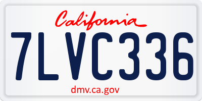 CA license plate 7LVC336