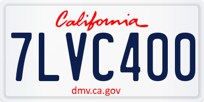 CA license plate 7LVC400
