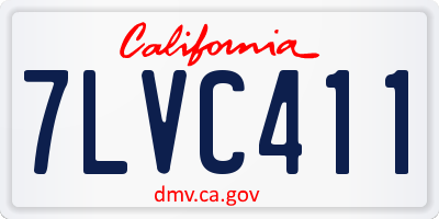 CA license plate 7LVC411