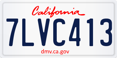 CA license plate 7LVC413