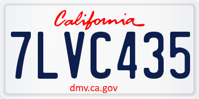 CA license plate 7LVC435