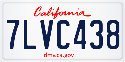 CA license plate 7LVC438
