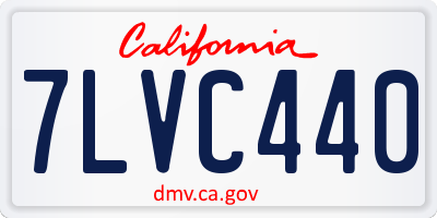 CA license plate 7LVC440