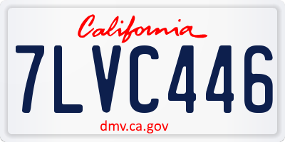 CA license plate 7LVC446