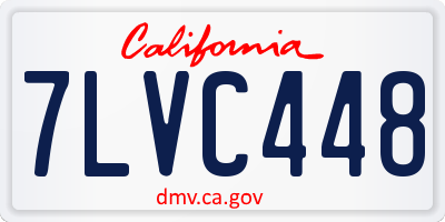 CA license plate 7LVC448