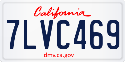 CA license plate 7LVC469
