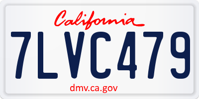 CA license plate 7LVC479