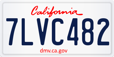 CA license plate 7LVC482