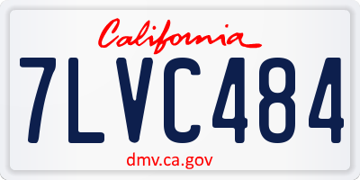 CA license plate 7LVC484