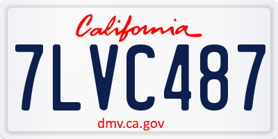 CA license plate 7LVC487
