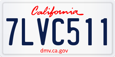 CA license plate 7LVC511