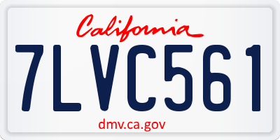 CA license plate 7LVC561