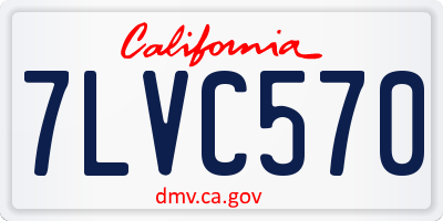 CA license plate 7LVC570